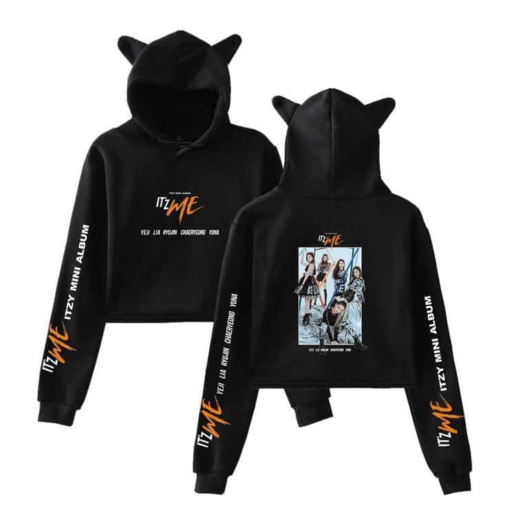 ItzME Justin Bieber swag hoodie with graphic print and text details, perfect for fans of the artist's merchandise style.