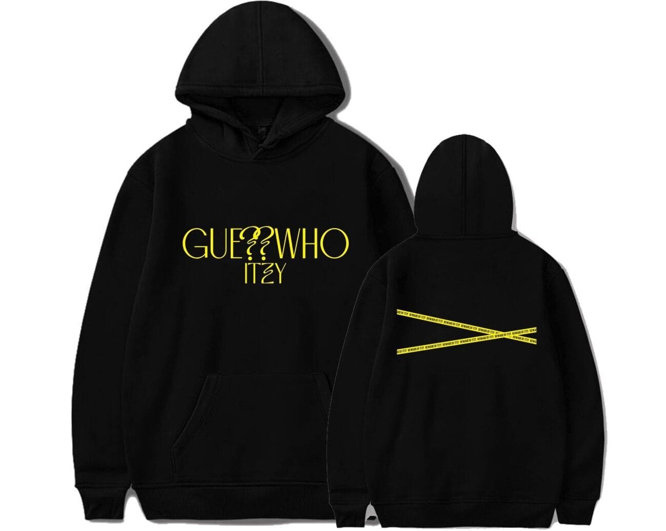 Genuine Justin Bieber swag hoodie with bold yellow graphic text on the front and back, perfect for fans seeking stylish, exclusive merch.
