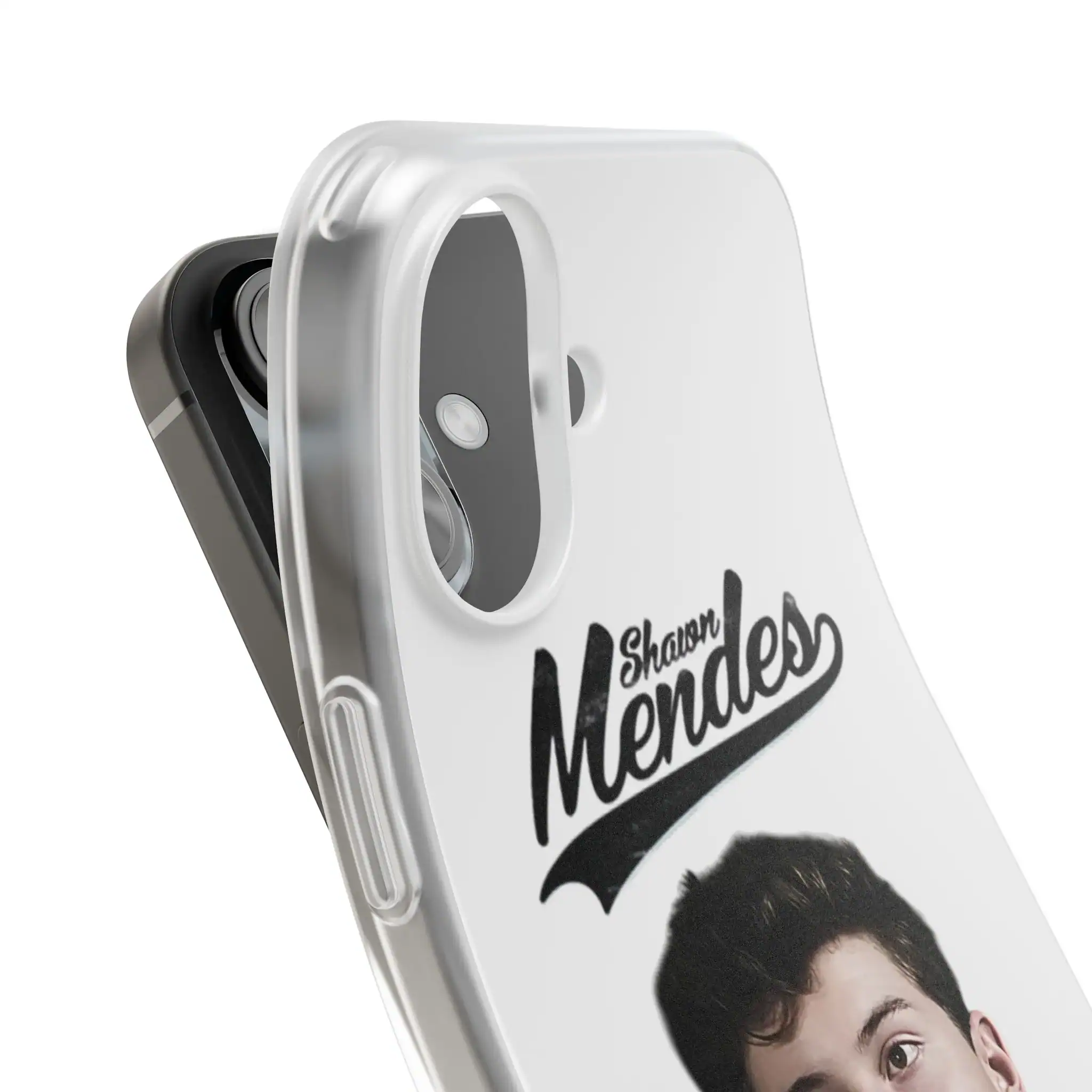 Justin Bieber swag merch phone case with personalized design and photo of a young boy's face.