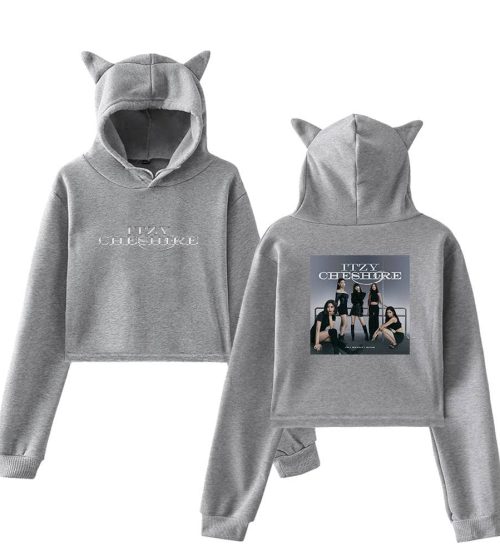 Itzy Chesire Cropped Hoodie #4
