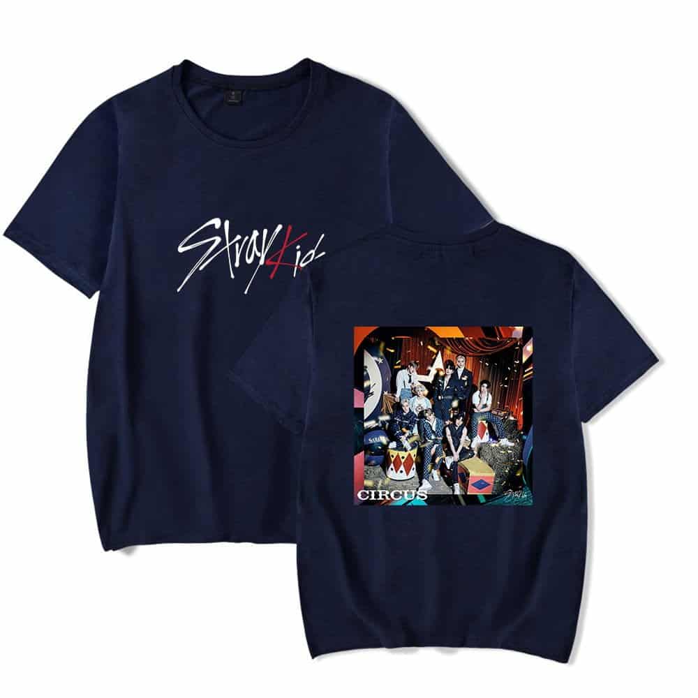 StayKID graphic t-shirt featuring Justin Bieber's Circus album design, perfect for swag and fan merchandise enthusiasts. Stylish and comfortable for everyday wear.