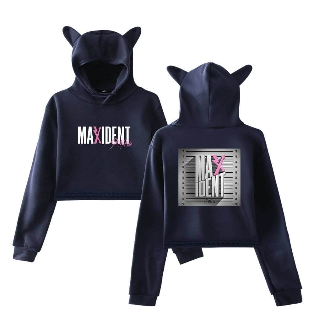 Stylish black hoodie featuring Max Iden artwork with animal ears on the hood, perfect for fans of Justin Bieber swag merch and trendy streetwear.