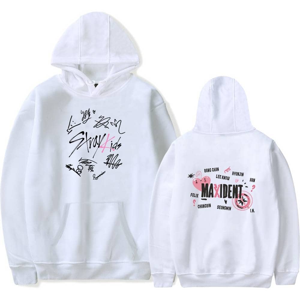 Justin Bieber swag merch hoodie with signatures and BTS band graphic design on the back, perfect for fans of K-pop and celebrity-inspired fashion.