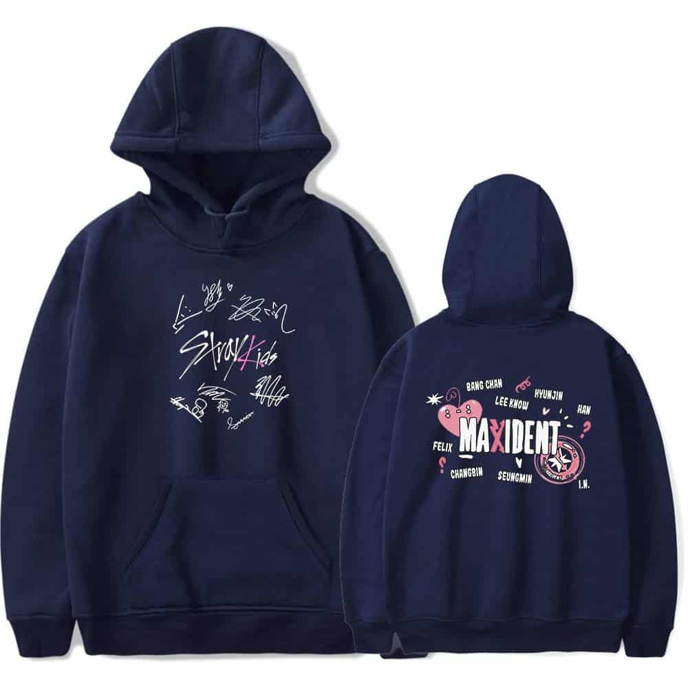Justin Bieber swag merch hoodie featuring signatures and MAXIDENT album artwork. Perfect for fans of K-pop and Justin Bieber looking to showcase their style.