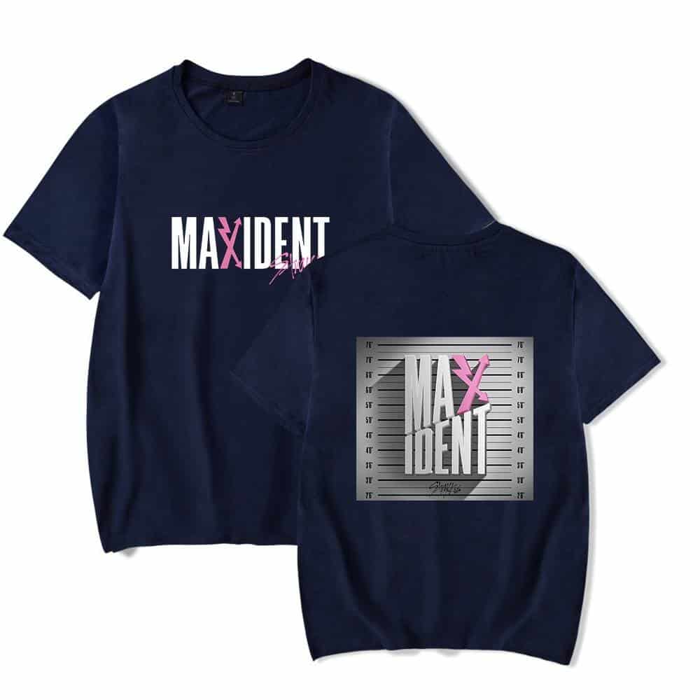 Maximalist Justin Bieber swag merchandise T-shirt with bold graphic design and pink accents.