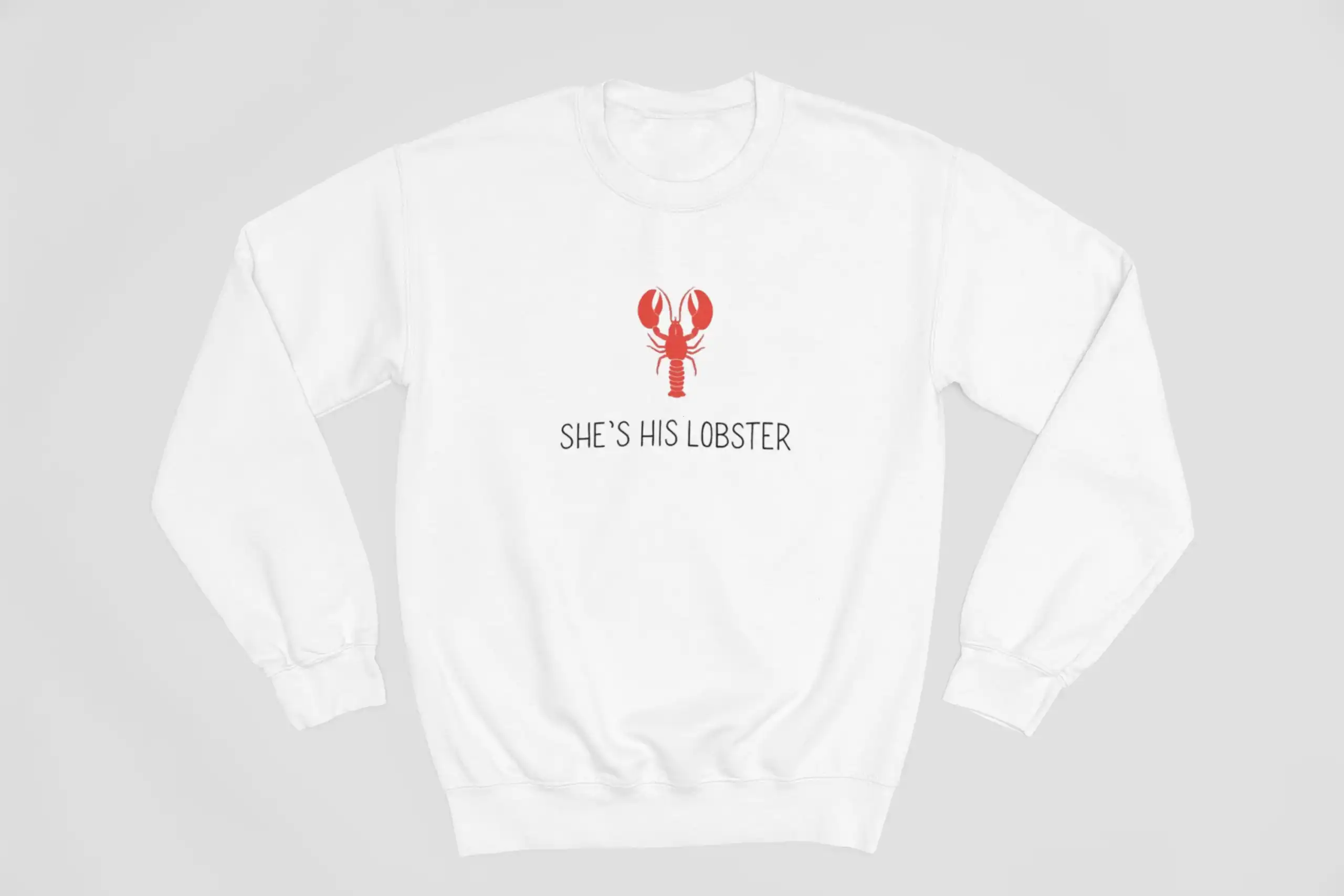 Lobster graphic sweatshirt with humorous text, stylish and casual, perfect for Justin Bieber fans.