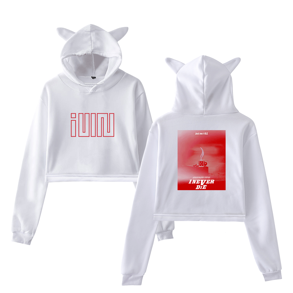 Gidle I Never Die Cropped Hoodie (G)I-DLE #5 - Image 4