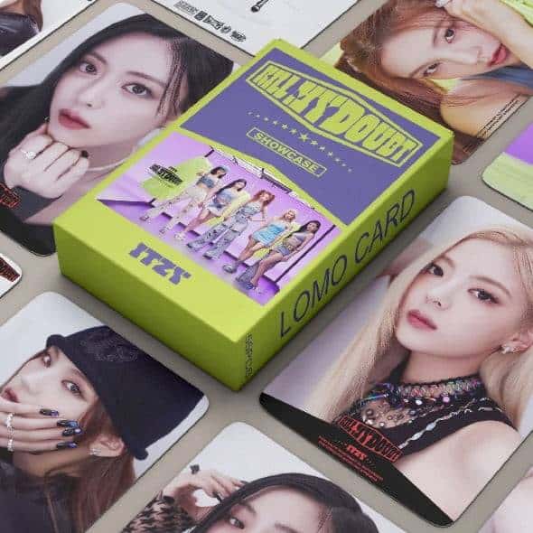 Justin Bieber swag merchandise box featuring popular K-pop idols and fans in stylish outfits. Perfect for collectors and fans looking to showcase their admiration for music icons and trendy fashion.