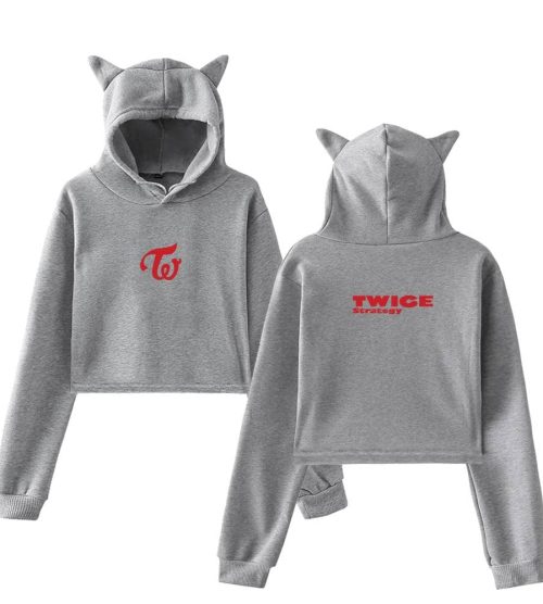 Twice Strategy Cropped Hoodie #3