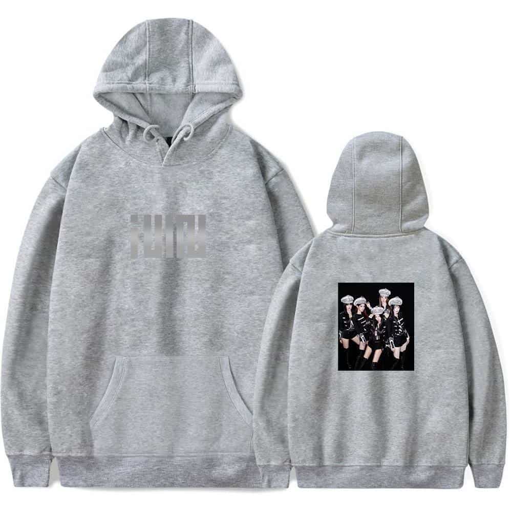 Gray hoodie featuring Justin Bieber swag merchandise, with sleek design and stylish graphics. Perfect for fans looking to showcase their admiration with trendy, high-quality apparel.