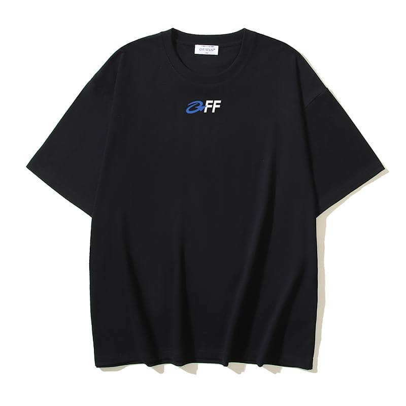 EFF swag logo t-shirt, black casual streetwear fashion piece, perfect for fans of Justin Bieber's style and merchandise, blends sporty and trendy aesthetics.