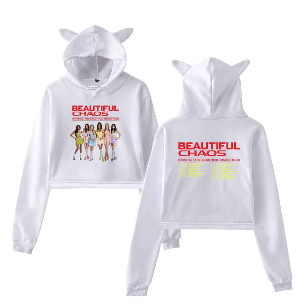 Justin Bieber swag merch hoodie featuring the girl group on the front and tour details on the back, designed for fans to showcase their love for the artist and his music.