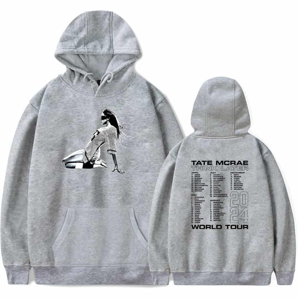 Soft gray hoodie featuring a black and white image of Justin Bieber, a stylish and comfortable swag merch piece. Perfect for fans who want to showcase their support and style with exclusive Justin Bieber-themed apparel.