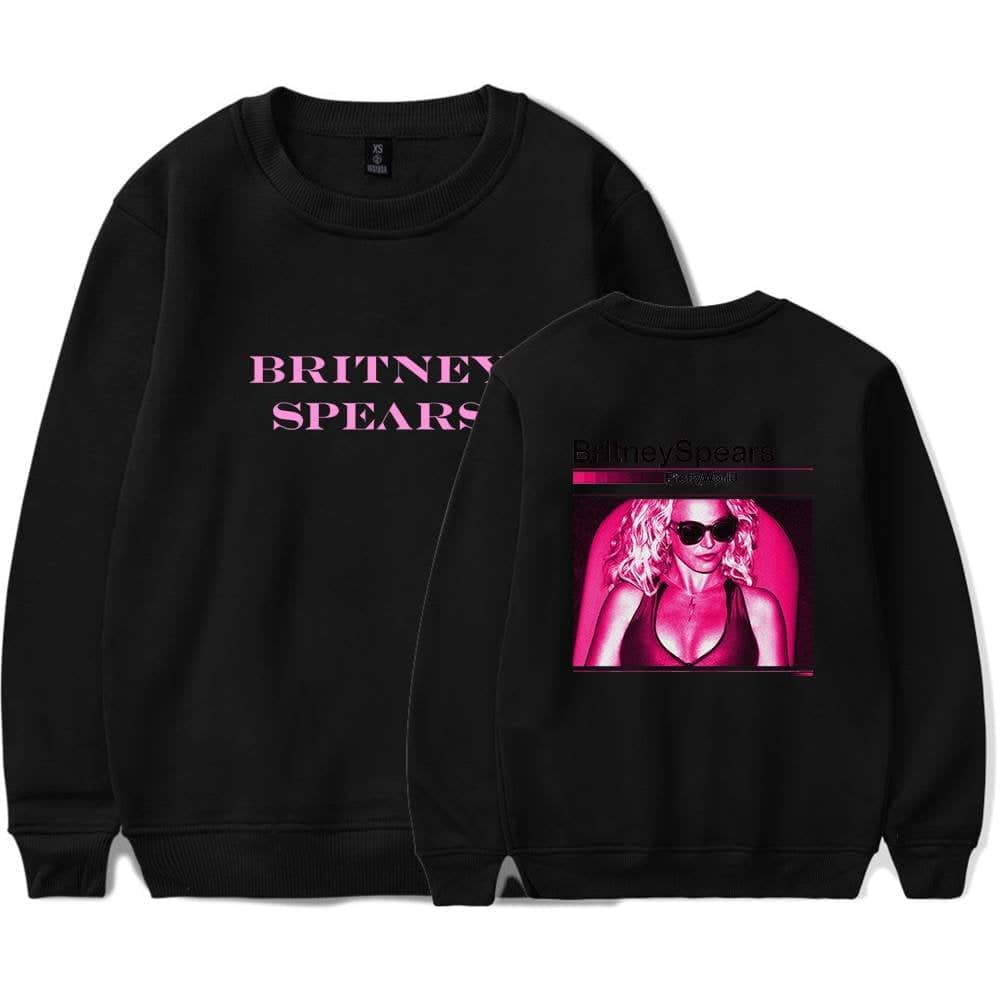 Brighton Spears swag sweatshirt featuring a pink graphic of Britney Spears with sunglasses and bold text. Perfect for fans wanting trendy, music-inspired streetwear. High-quality, comfortable fit.