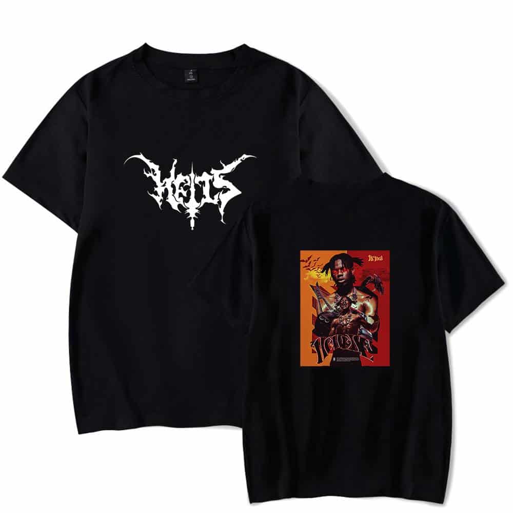 Black T-shirt featuring bold "Vult" logo and vibrant graphic of a rapper with dreadlocks, urban art style, perfect for Justin Bieber swag merch fans who love streetwear fashion and music-inspired apparel.