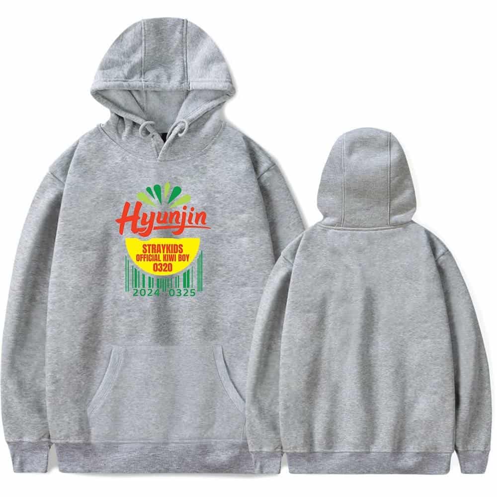 Hyunjin swag hoodie with colorful graphic design and barcode detail, inspired by Justin Bieber merchandise style. Perfect for fans of trendy and stylish streetwear.
