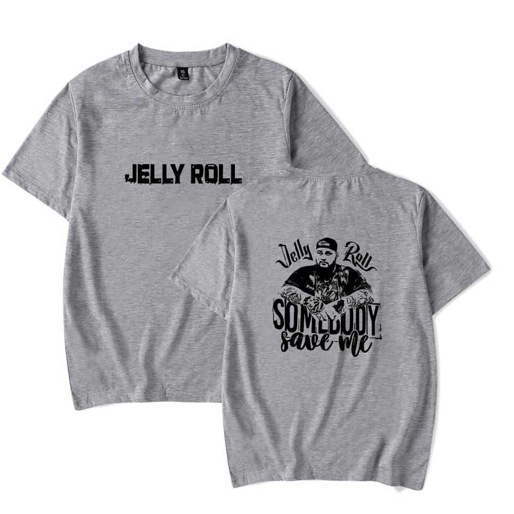 Jelly Roll swag t-shirts featuring bold text and graphic design; perfect for Justin Bieber fans who love streetwear and music-inspired merchandise.