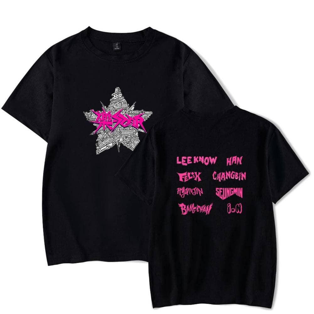 Diverse black T-shirts featuring Justin Bieber-inspired swag merchandise, with bold graphic designs and colorful text. Perfect for fans wanting a stylish, trendy look.
