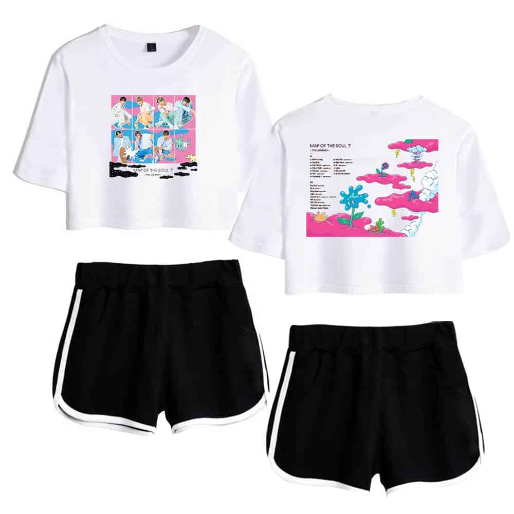 Justin Bieber swag merch casual outfit set with graphic t-shirts and sporty shorts, inspired by the singer's fashion style and music image. Perfect for fans wanting stylish, comfortable streetwear.
