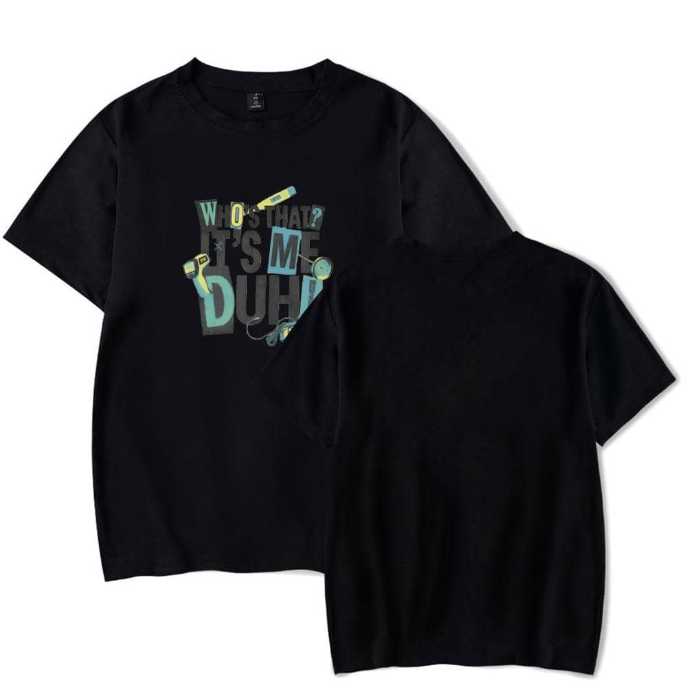 Who's that? is me duh graphic t-shirt with playful text and retro style, perfect for Justin Bieber swag merch fans seeking trendy, stylish, and casual streetwear.