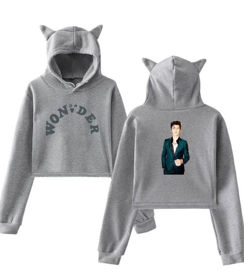 Shawn Mendes Wonder Cropped Hoodie #1