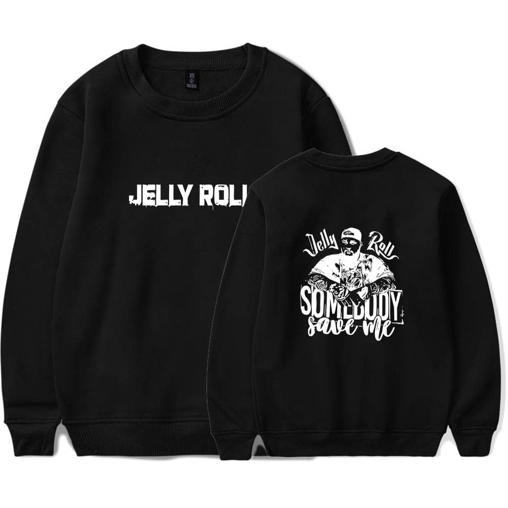 Jelly Roll swag merchandise for fans featuring bold graphic designs and slogan prints.