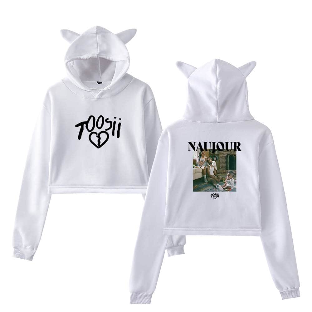Toojii swag hoodie with unicorn ears and graphic design elements featuring Justin Bieber-inspired style and fashion. Perfect for fans wanting trendy and playful streetwear.