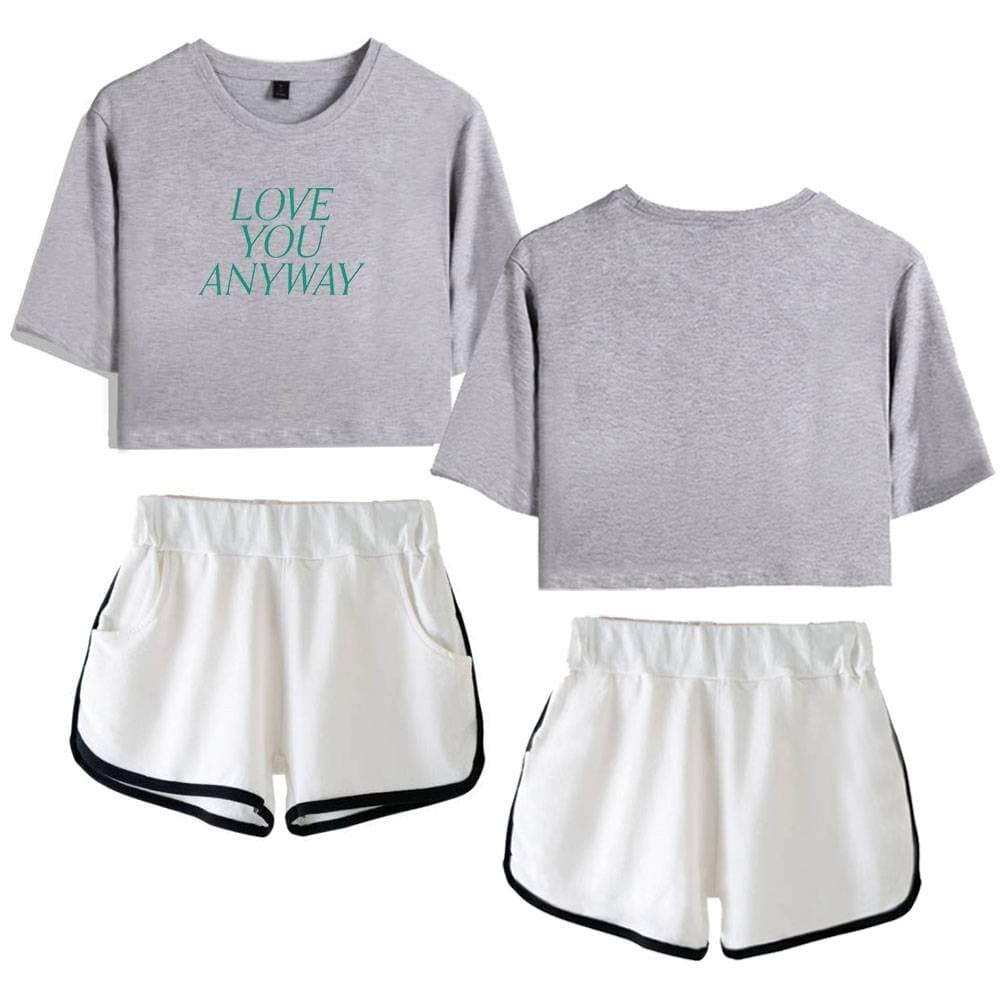 Love you anyway crop sweatshirt with casual style and comfortable fit, perfect for fans of Justin Bieber swag merch.