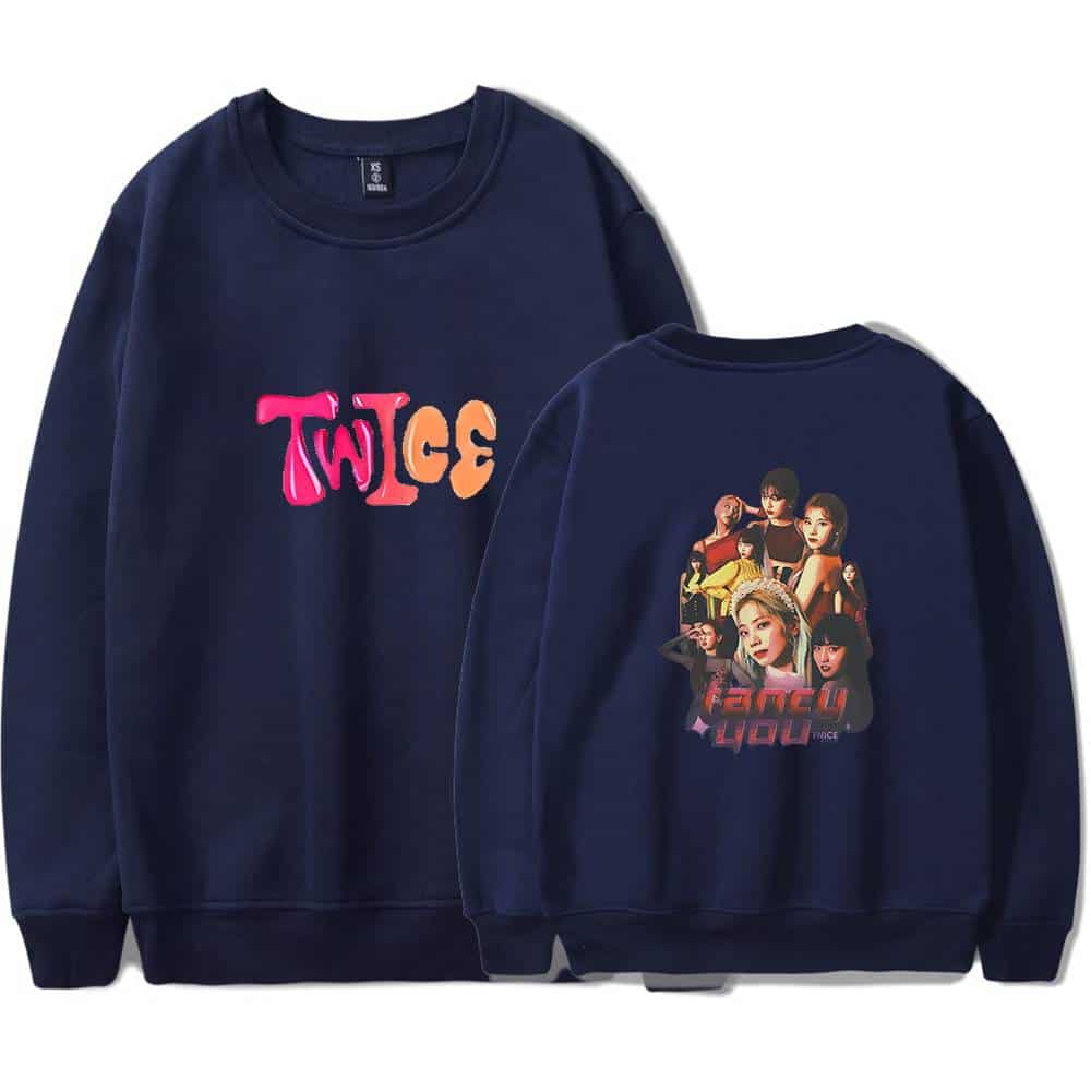 Swag Justin Bieber merchandise sweatshirt with colorful graphic design and "FANCY YOU" print on the back. Perfect for fans of Bieber's trendy apparel.