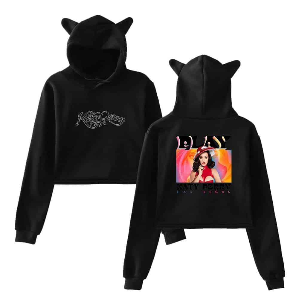 Kate perry swag hoodie with Katty Perry Las Vegas graphic and fun animal ear hood design.