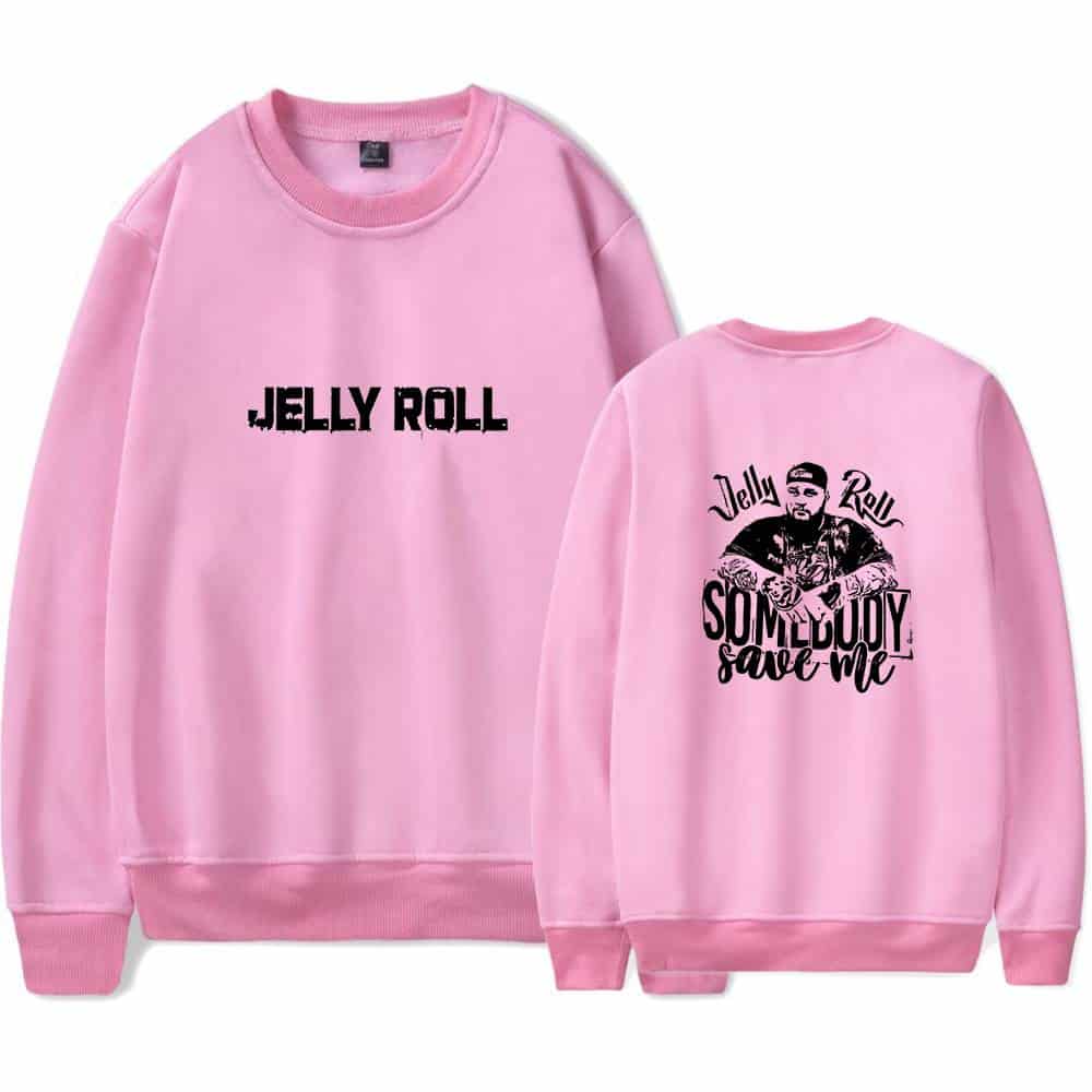 Jelly Roll swag merch sweatshirt with bold black text and graphic design featuring Justin Bieber.