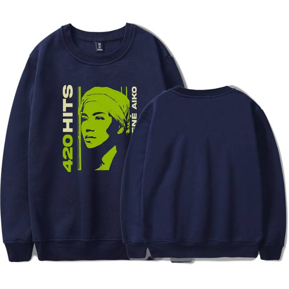 420 Hits Justin Bieber swag merch graphic sweatshirt with a neon green portrait of a woman. Perfect for fans of Justin Bieber’s stylish and trendy merchandise. Unisex design, comfortable fit, ideal for casual wear.
