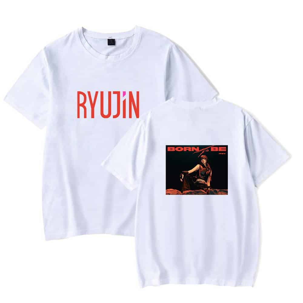 RYUJIN swag merch t-shirt with bold graphic design featuring the K-pop idol.