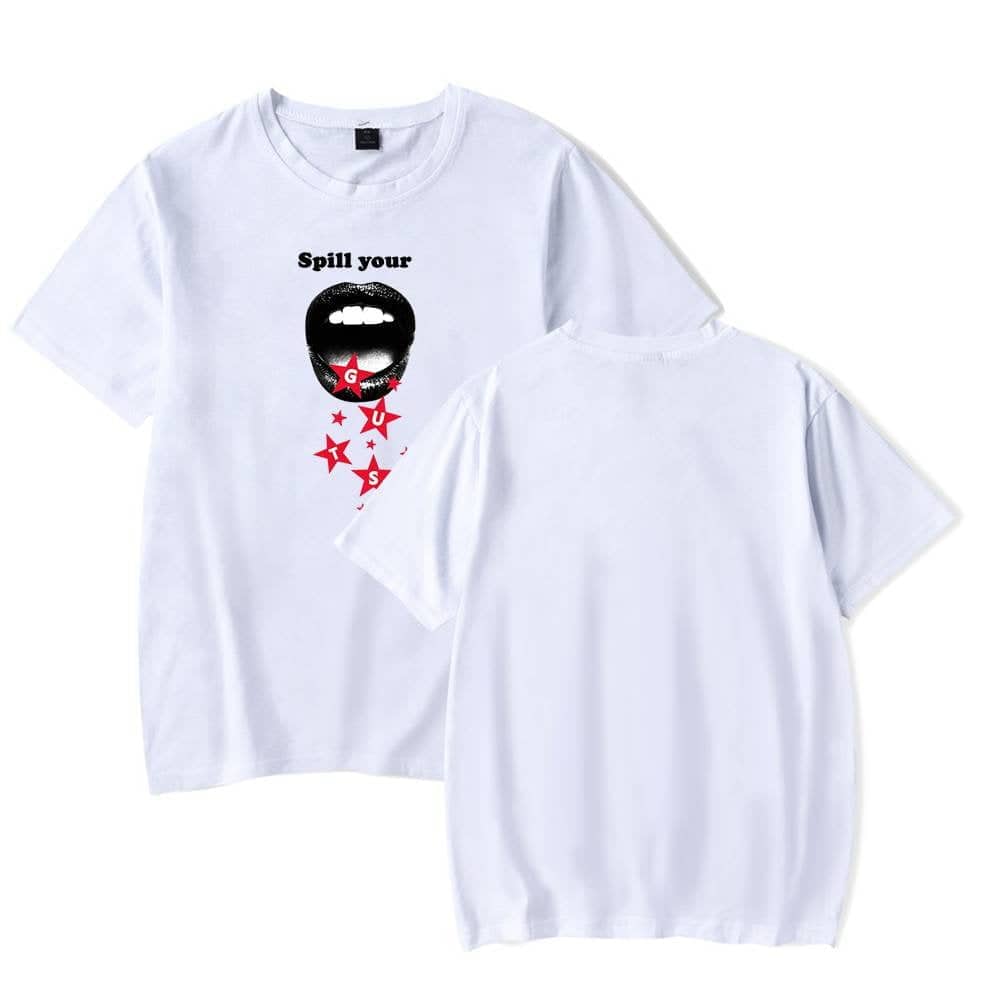 Justin Bieber swag merch t-shirt featuring graphic text and bold star design, perfect for fans wanting to showcase their style and support the artist in a trendy way.