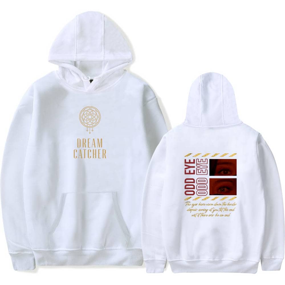 Dream catcher design with trendy text on a white hoodie, featuring Justin Bieber swag merch style.