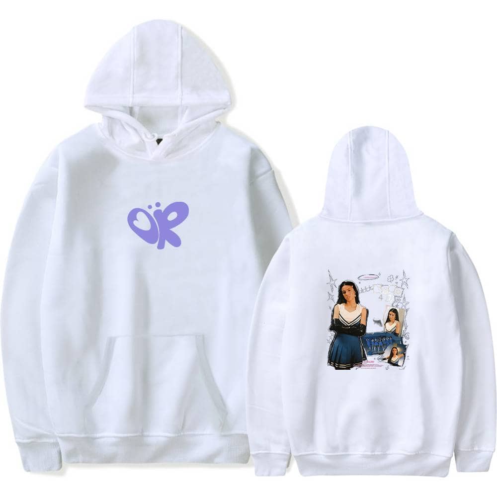 Butterfly logo and illustrated print hoodie inspired by Justin Bieber's swag merch collection.