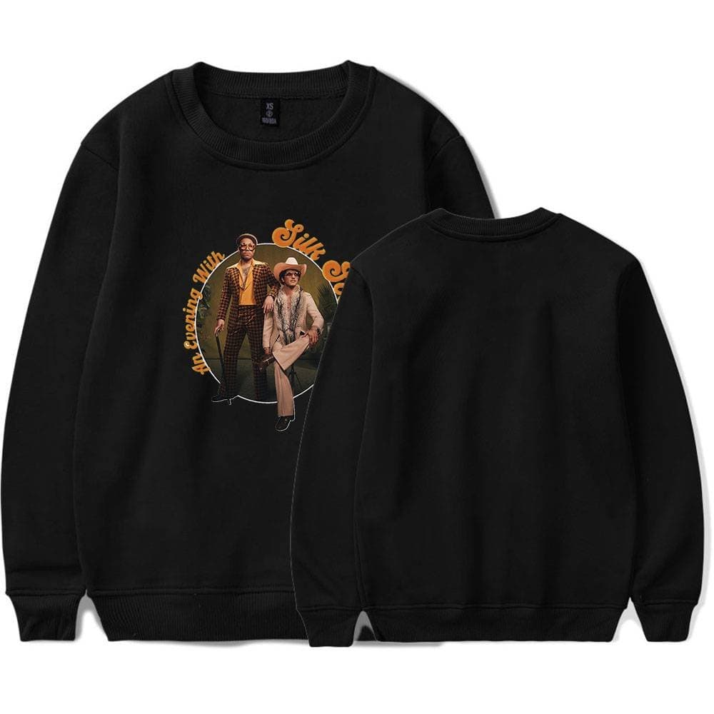 Justin Bieber swag merch sweatshirt featuring a stylish graphic print of two men in fashionable outfits. Perfect for fans wanting to showcase their celebrity-inspired streetwear style.
