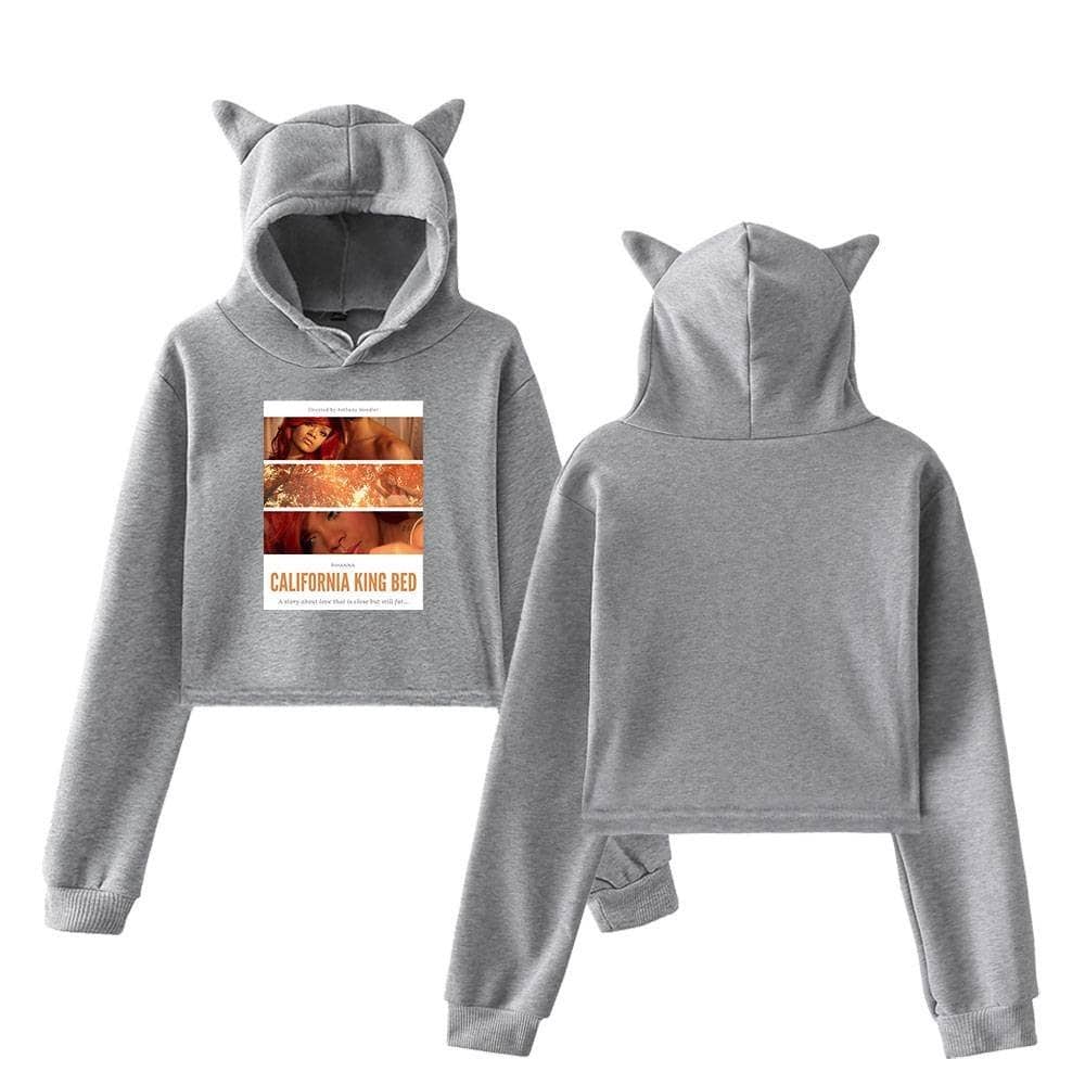 Glowing hoodie and sweatpants set inspired by Justin Bieber swag merch with cute cat ear hoods for a trendy streetwear look.