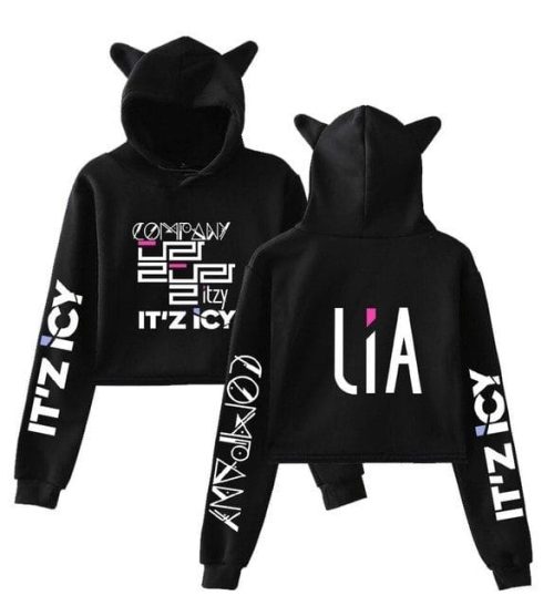 Itzy Lia Cropped Hoodie #1
