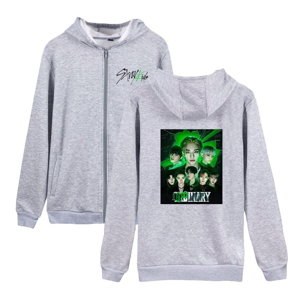 Justin Bieber swag merch grey hoodie with K-pop groupTomorrow printed graphic. Stylish and comfortable, perfect for fans of Justin Bieber and K-pop music. Unisex design, ideal for everyday wear or concerts.