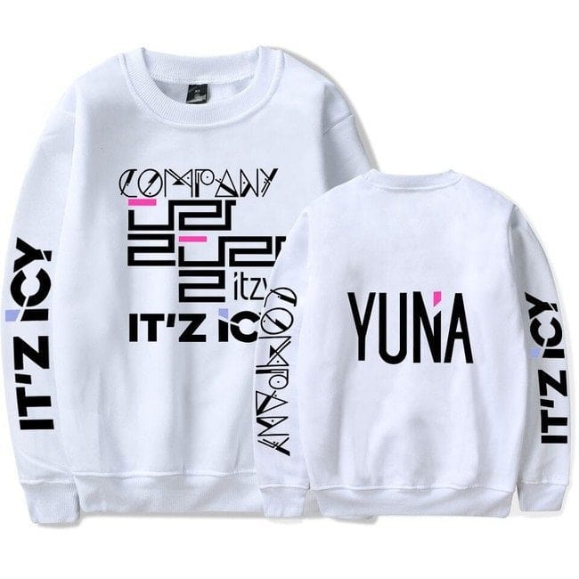 Fashionable Justin Bieber swag sweatshirts featuring bold graphic designs and the names "YUNA" and "ITZ" for fans of urban streetwear style. Perfect for casual, stylish looks.