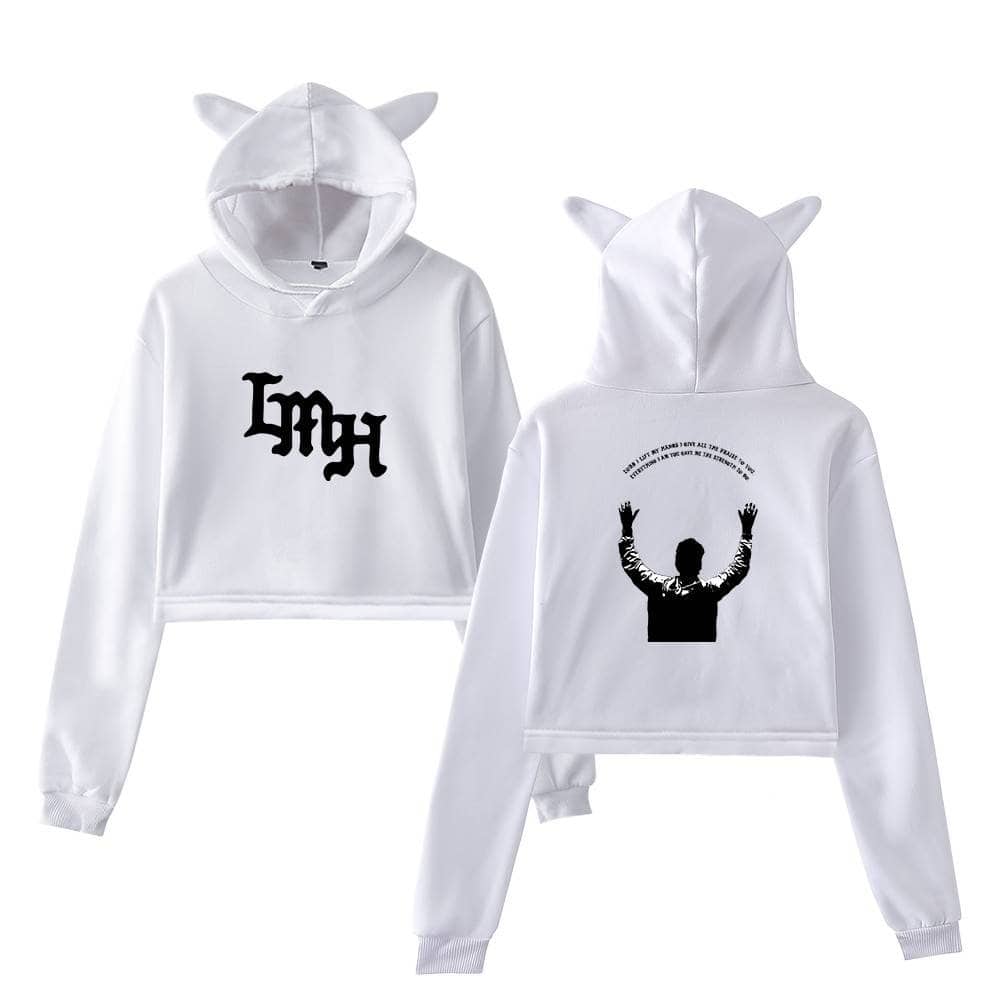 Lounge hoodie with animal ears and bold "Lyly" graphic on the front, featuring a stylish black design.