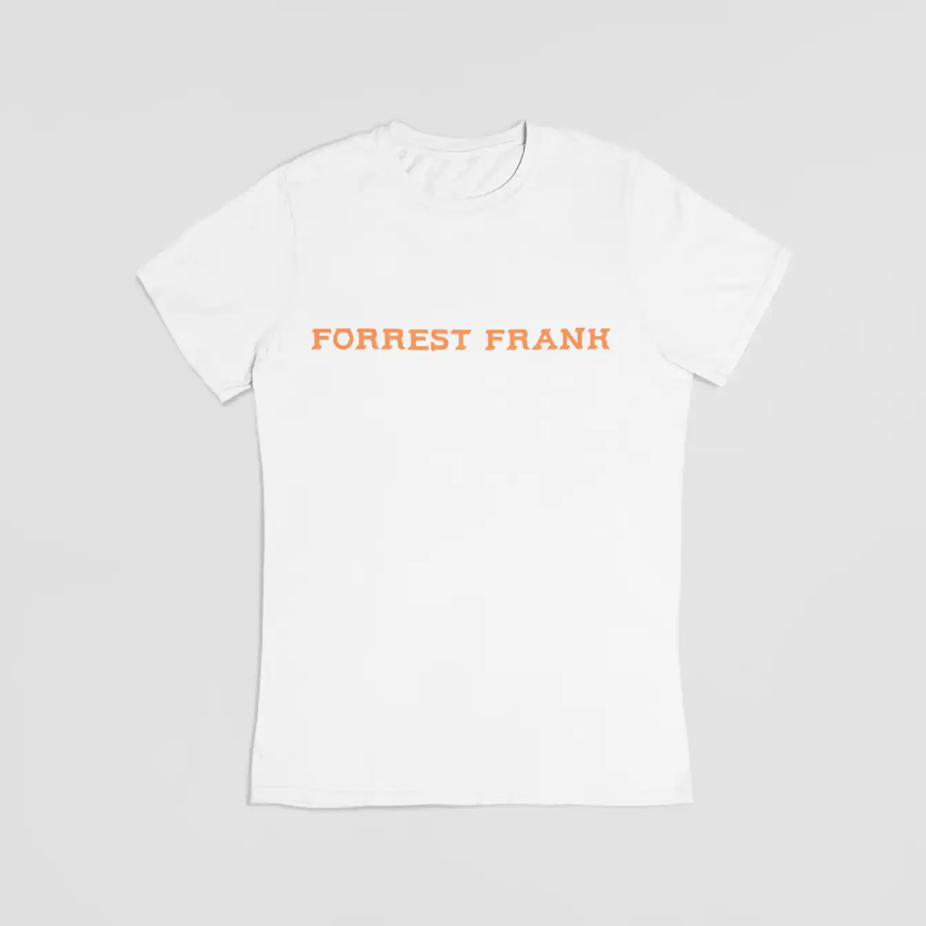 Justin Bieber swag merchandise T-shirt with bold orange text, perfect for fans who want to showcase their style and support their favorite pop icon in a trendy, casual way.