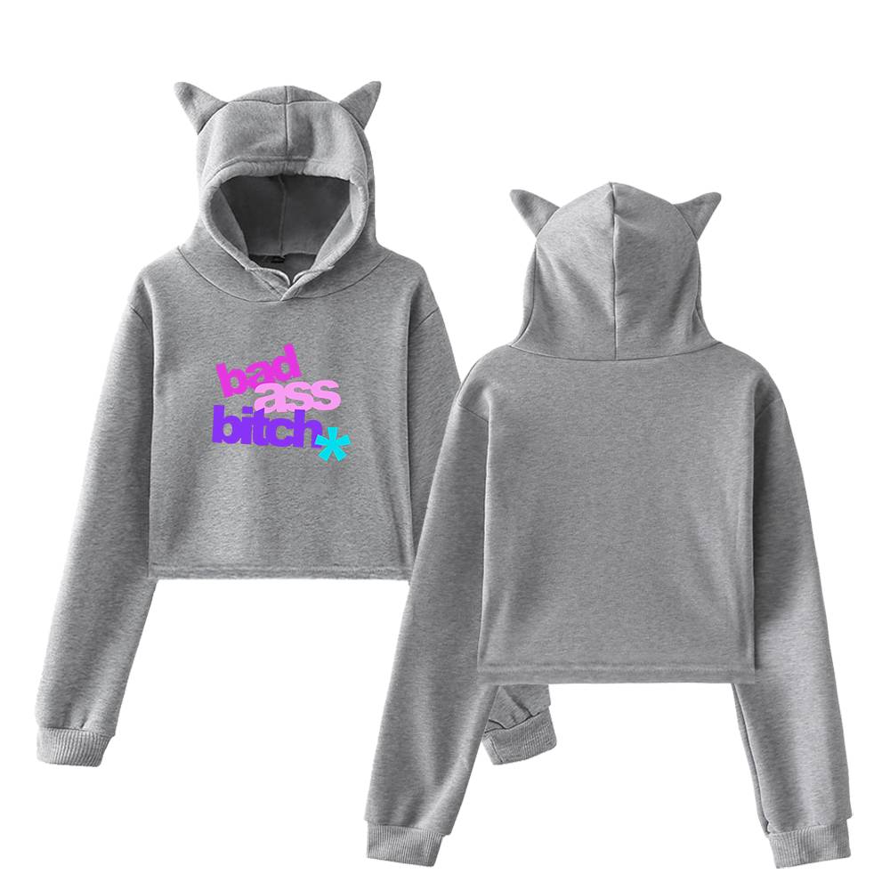 Justin Bieber Bad Ass Bitch Cropped Hoodie - Image 4