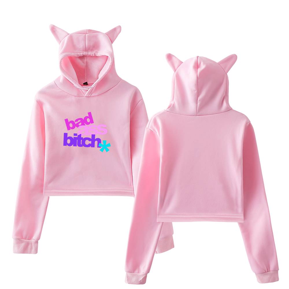 Justin Bieber Bad Ass Bitch Cropped Hoodie - Image 5