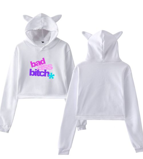 Justin Bieber Bad Ass Bitch Cropped Hoodie