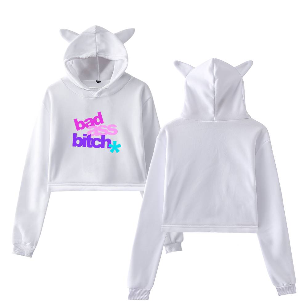 Justin Bieber Bad Ass Bitch Cropped Hoodie