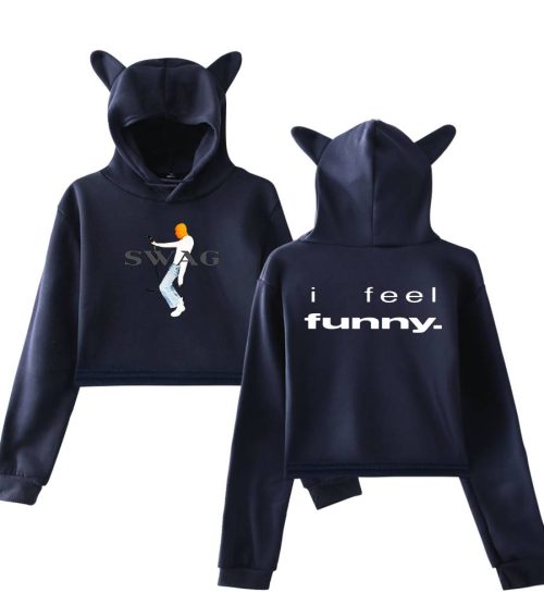Justin Bieber Swag Silhouette Cropped Hoodie